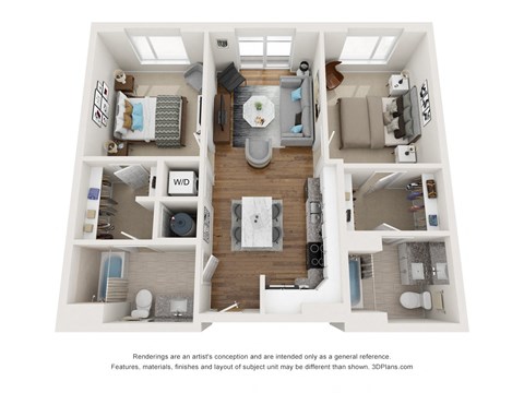 B1 Floor Plan at East 51 At Rocketts Landing, Richmond, Virginia